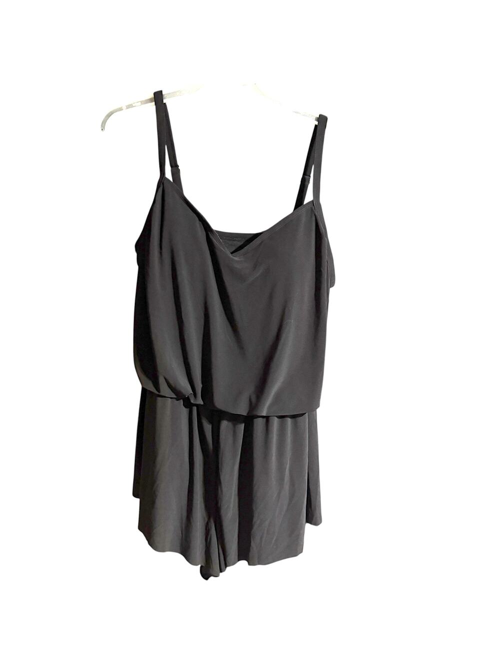 Shade & Shore Black One-Piece Swimsuit Romper Size Large